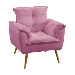Poltrona Beta Sued Rosê Aradecor