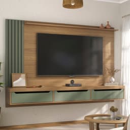 Painel TV 75" Presence Carvalho / Menta