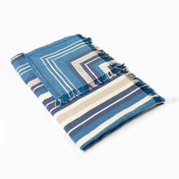 Manta Ouro Preta Azul 140x140 cm