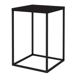 Mesa Lateral Quadrada Cube Preta 58 cm