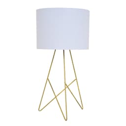 Abajur Aramado I Dourado e Branco