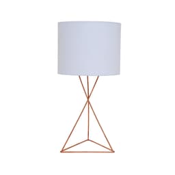 Abajur Focus Cobre e Branco 25 cm