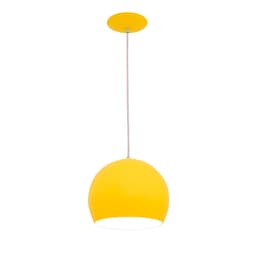 Pendente Focus Cúpula Amarelo e Branco
