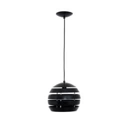 Pendente Focus Redondo Vazado Preto 100 cm