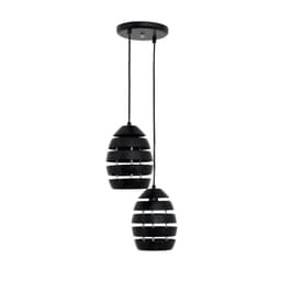 Pendente Focus Vazado II Preto 100 cm