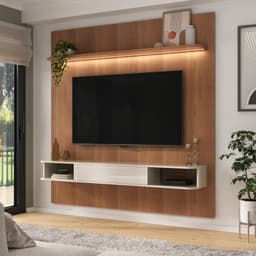 Painel Tv 75 Belluno Cinamomo / Off White