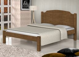 Cama Solteiro Maia Castanho com Colchão