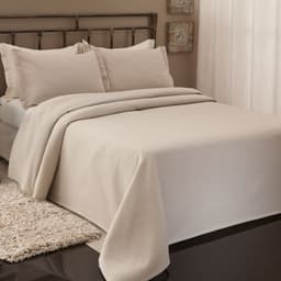 Colcha de Piquet Casal 220x240 Bege