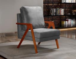 Poltrona Kiara Cor:Suede Cinza 220