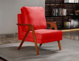 Poltrona Kiara Cor:Suede Vermelho 100