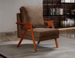 Poltrona Kiara Cor:Veludo Marrom 260