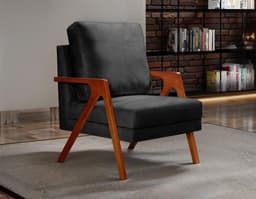 Poltrona Kiara Cor:Veludo Preto 410