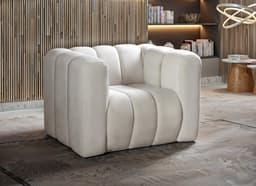 Poltrona Mona Cor:Bouclê Bege 500