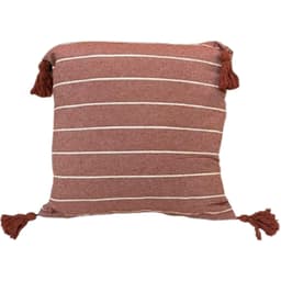 Almofada Pompom Decorativa 45x45cm Telha