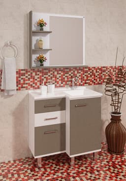 Conjunto Banheiro Berton Banho Line 80cm
