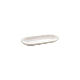 Travessa Beads Branca 13x25 cm