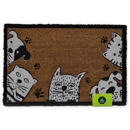 Capacho Animais Natural e Branco 40x60 cm