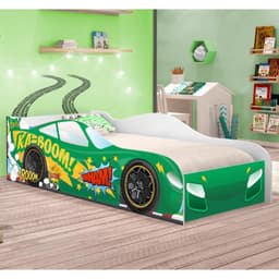 Cama Carro Kaboom Verde Solteiro