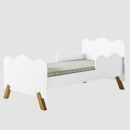 Cama Infantil Angel Branca com Colchão
