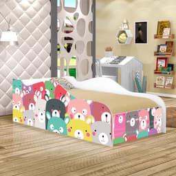 Cama Like Aquarela dos Ursinhos Solteiro