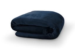 Cobertor Casal Velour Azul Marinho