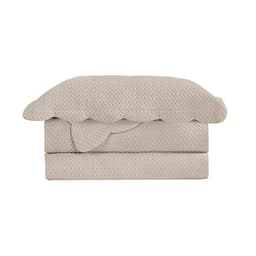 Colcha King Velvet Neo com 2 Fronhas Bege