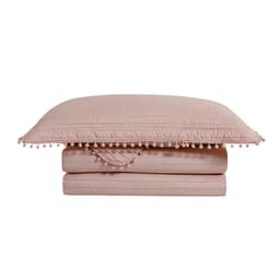 Colcha Solteiro Pompom com 1 Fronha Rosê
