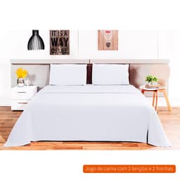 Jogo de Cama Queen Loft Branco 240x260 cm