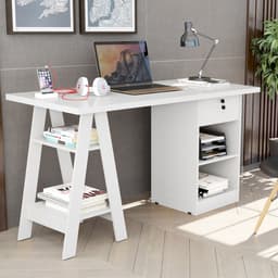 Mesa De Computador Pote Branco