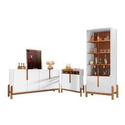 Jogo Sala De Estar Copenhagen Branco Cedro