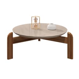 Mesa de Centro Lizz Off White e Cedro