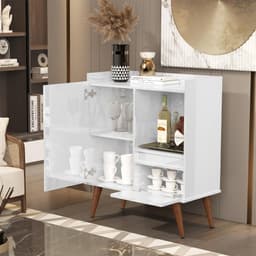 Buffet Essenciale Pés Retro Branco