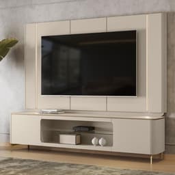 Conjunto Painel e Rack Toronto Off White