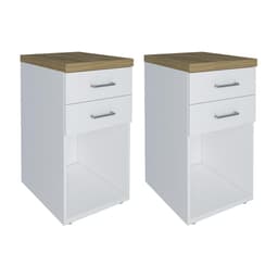 Conjunto de Gaveteiros York Olmo Branco