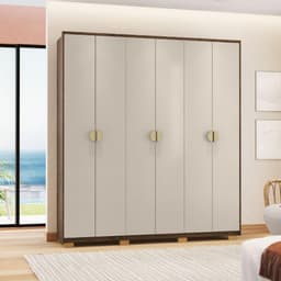 Guarda Roupa 6 Portas Uruguai Imbuia Fendi