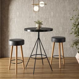 Kit Mesa Com 2 Banquetas Grecia Preto