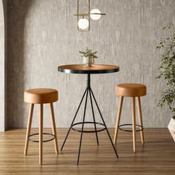 Kit de Mesa Com 2 Banquetas Grecia Amarula