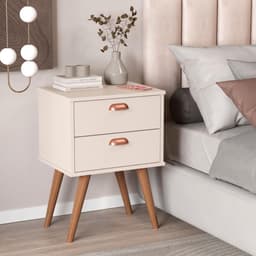 Mesa Cabeceira 2 Gavetas Empoli Off White