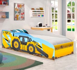 Mini Cama Tratorzinho Yellow com Colchão