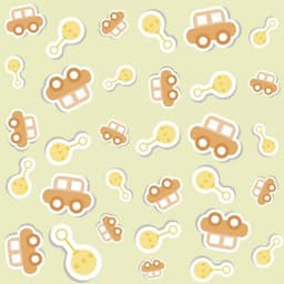 Papel de Parede Infantil Carrinho e Chocalho