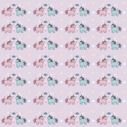 Papel de Parede Infantil Casal Unicórnio