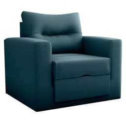 Sofá Cama 1 Lugar Cork Suede Petróleo