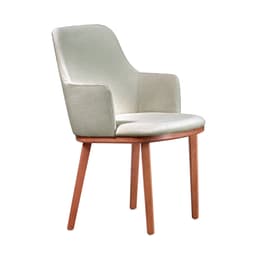 Cadeira Debra Off White e Madeira