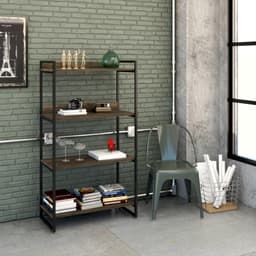 Estante Kuadra II Marrom Escuro 80 cm