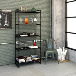 Estante Kuadra III Preta 80 cm