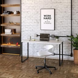 Mesa de Escritório Kuadra Bege 135 cm