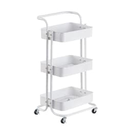 Carrinho Multiuso com 3 cestos Branco