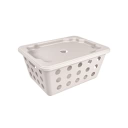 Cesta One Pequena com Tampa Cinza Claro