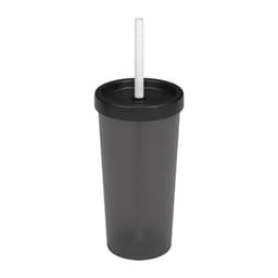 Copo com Tampo e Canudo Nutri 500ml Fumê