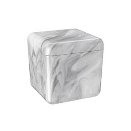 Porta-Algodão Cube Branco e Preto